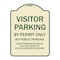 Signmission Designer Series-Visitor Parking By Permit Only No Public Parking, 24" x 18", TG-1824-9741 A-DES-TG-1824-9741 - alternate 1